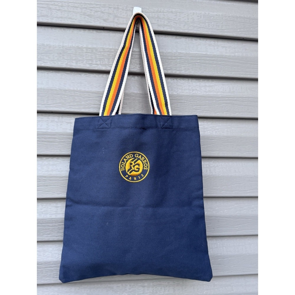 Official Roland Garros French Open Tote Bag Orange Blue